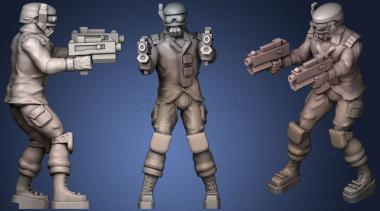 3D model Space Dude Set One (STL)